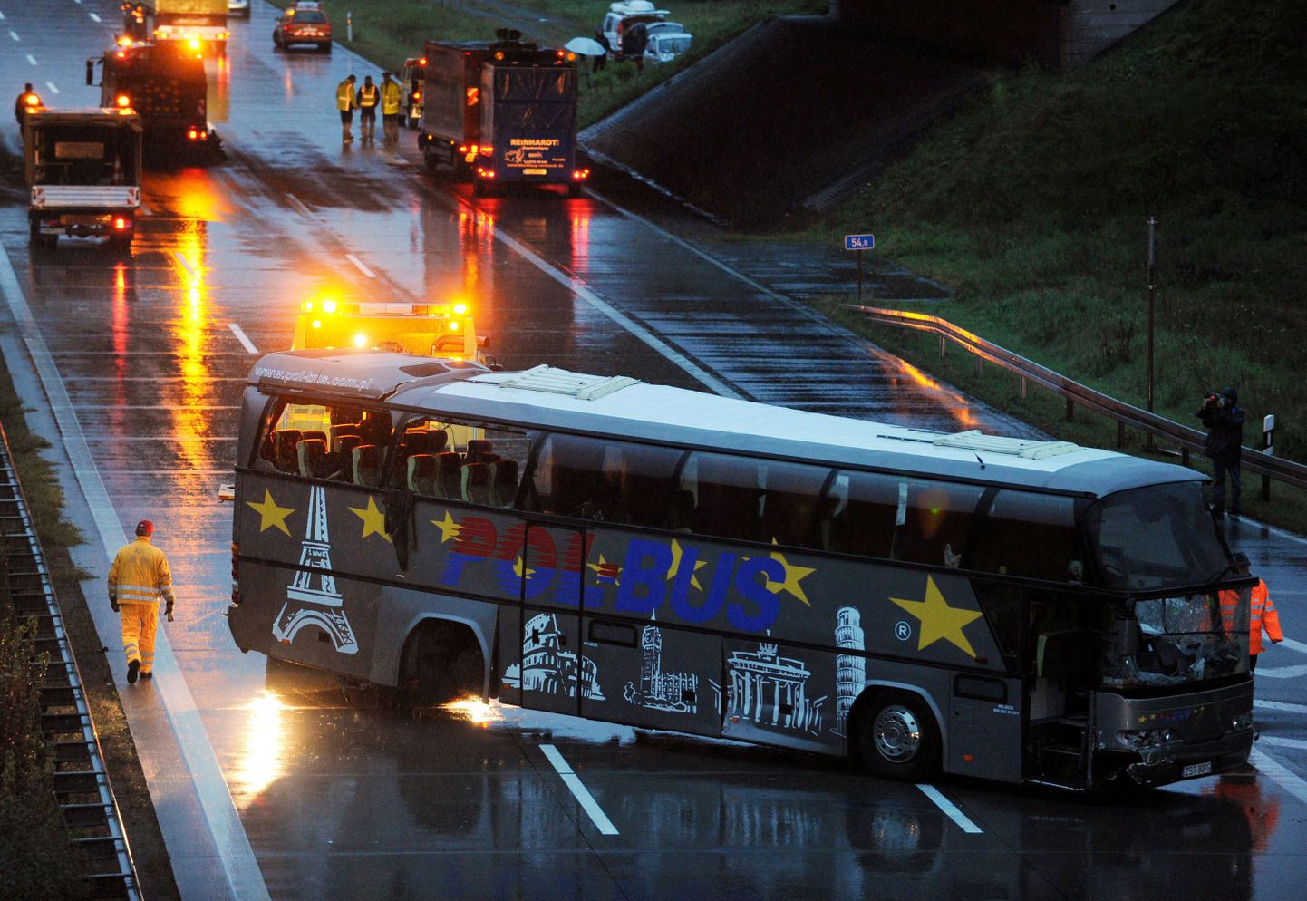 Bussiõnnetus Saksamaal Rangsdorfi lähistel.