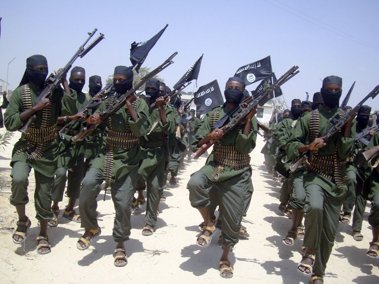 Al-Shabaabi võitlejad Somaalias.