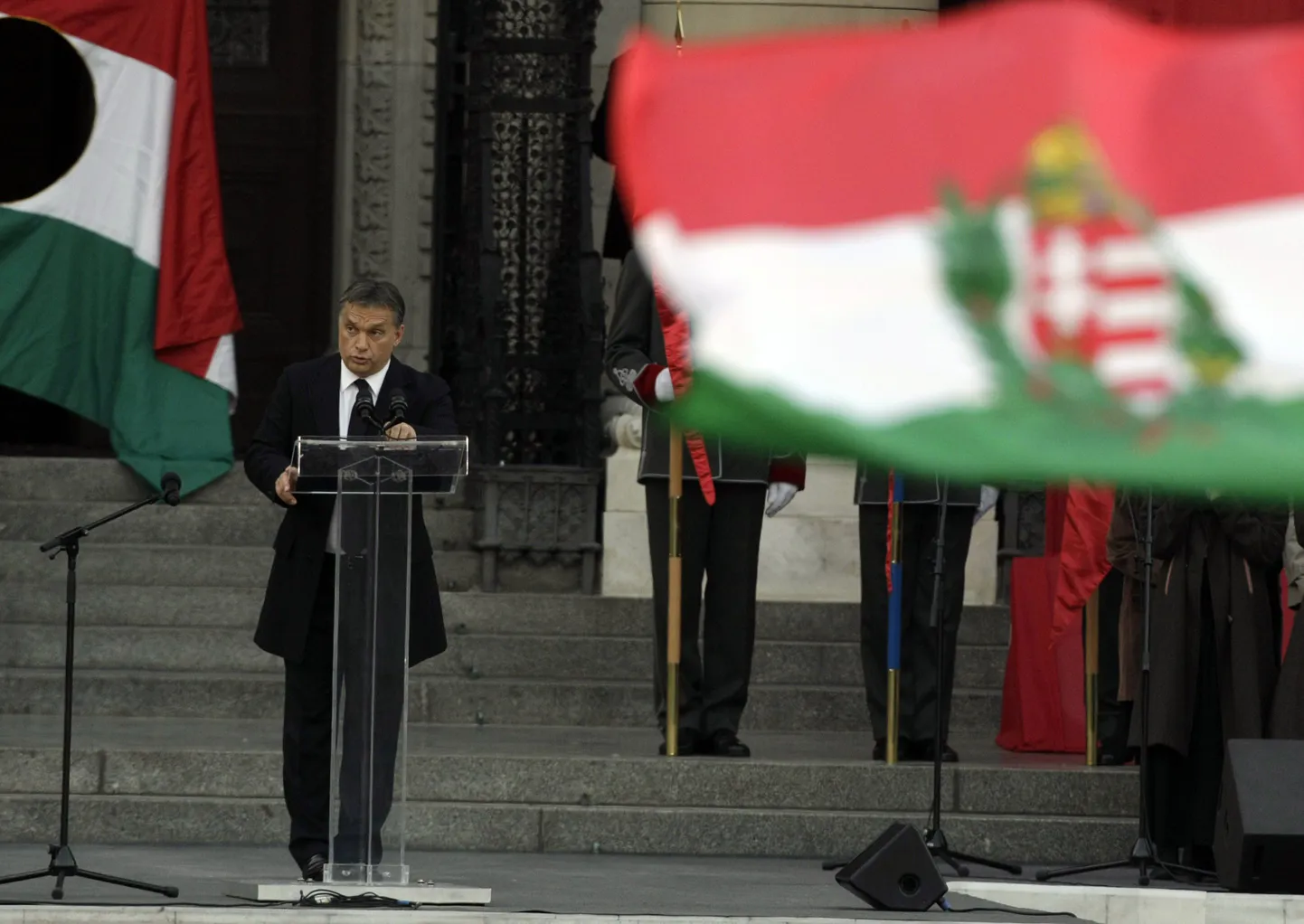 Ungari peaminister Viktor Orban kõne pidamas
