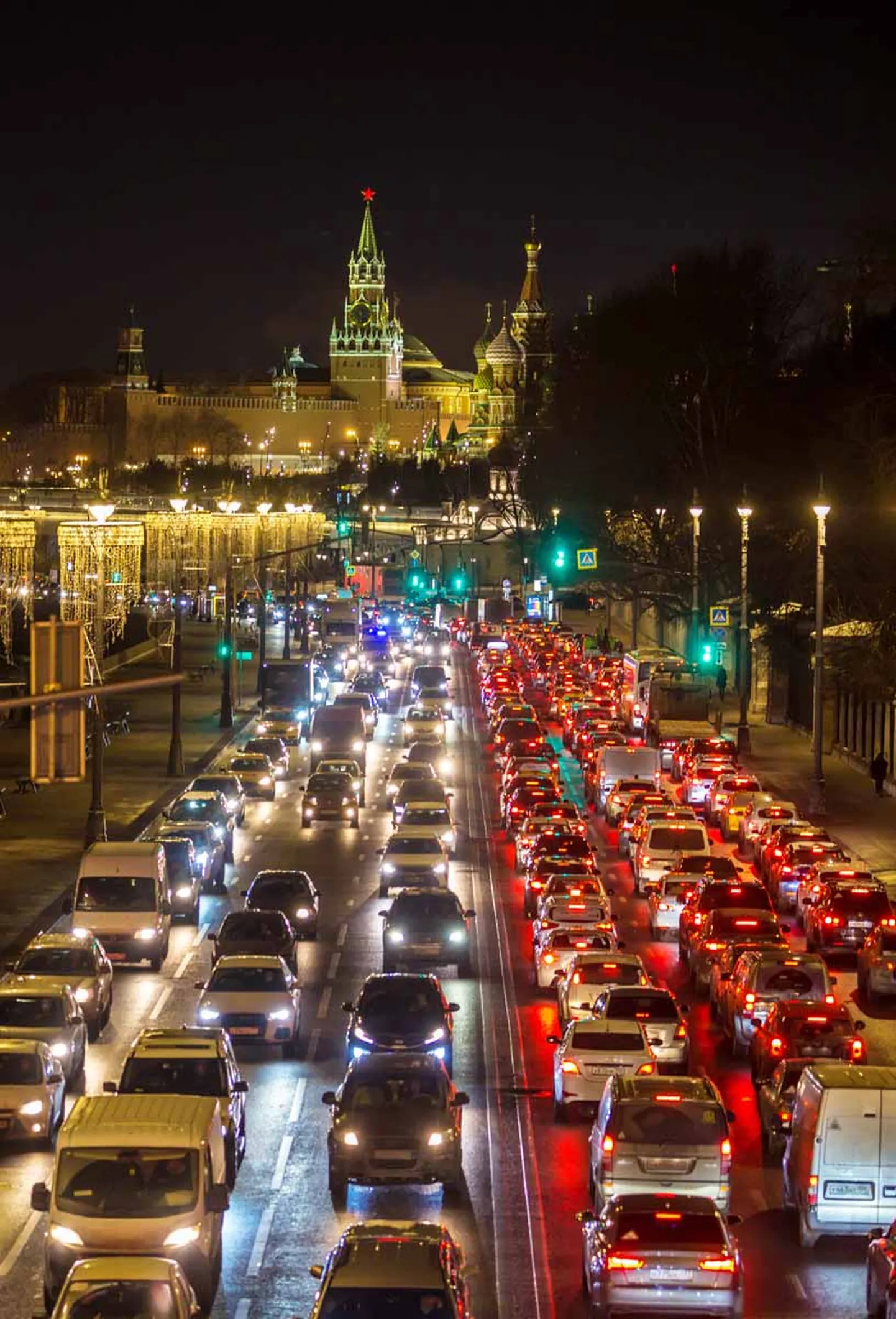 Automašīnu sastrēgums Maskavā