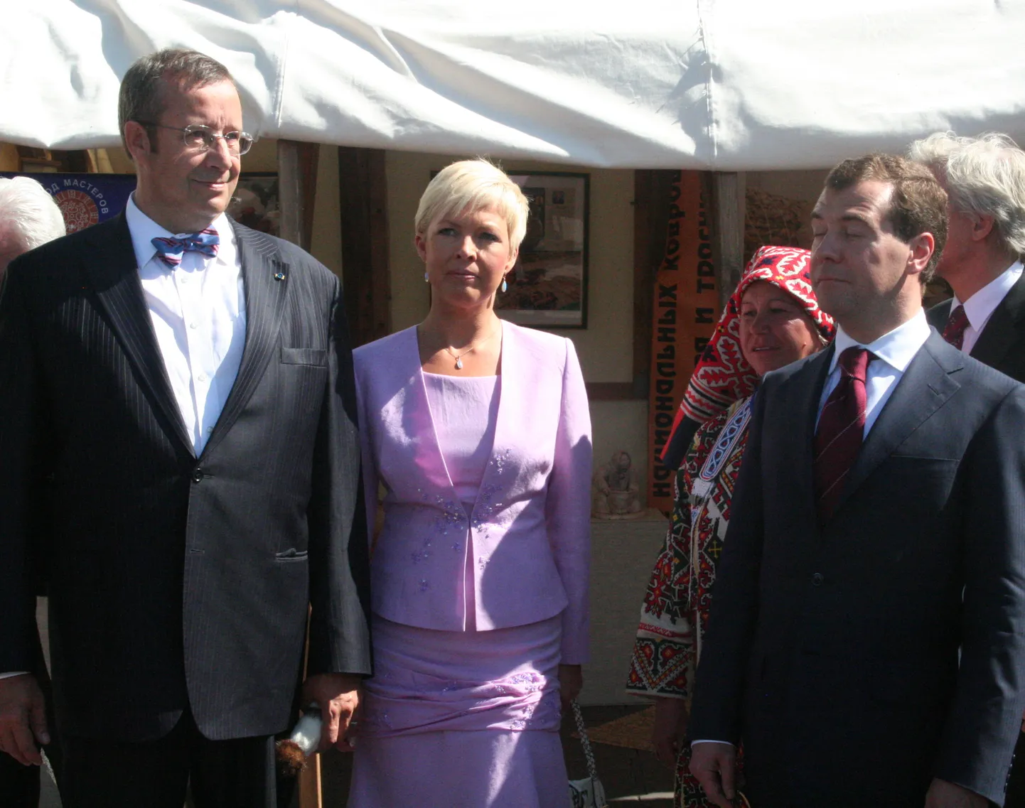 Toomas Hendrik Ilves, Evelin Ilves ja Venemaa president Dimitri Medvedev 2008. aastal Hantõ-Mansiskis