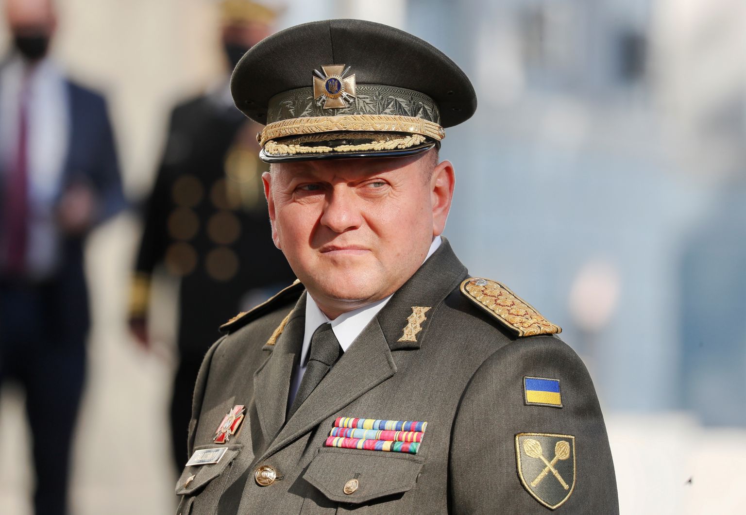 Ukraina relvajõudude ülemjuhataja Valeri Zalužnõi 19. oktoobril 2021 Kiievis enne kohtumist USA kaitseministri Lloyd Austiniga