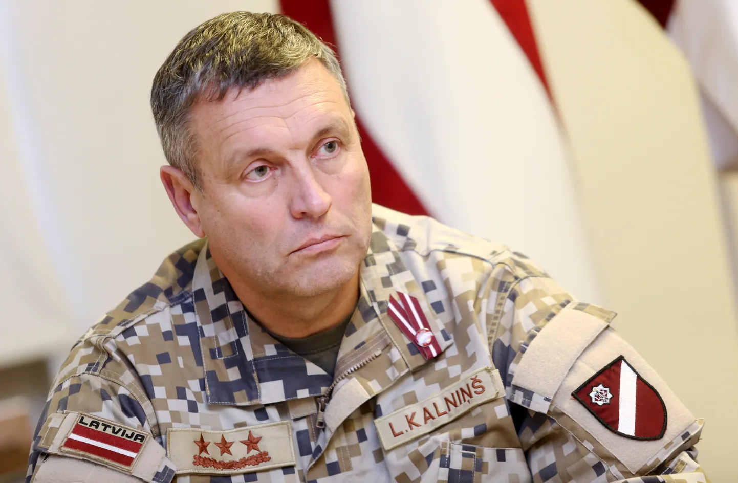 Nacionālo bruņoto spēku (NBS) komandieris Leonīds Kalniņš.