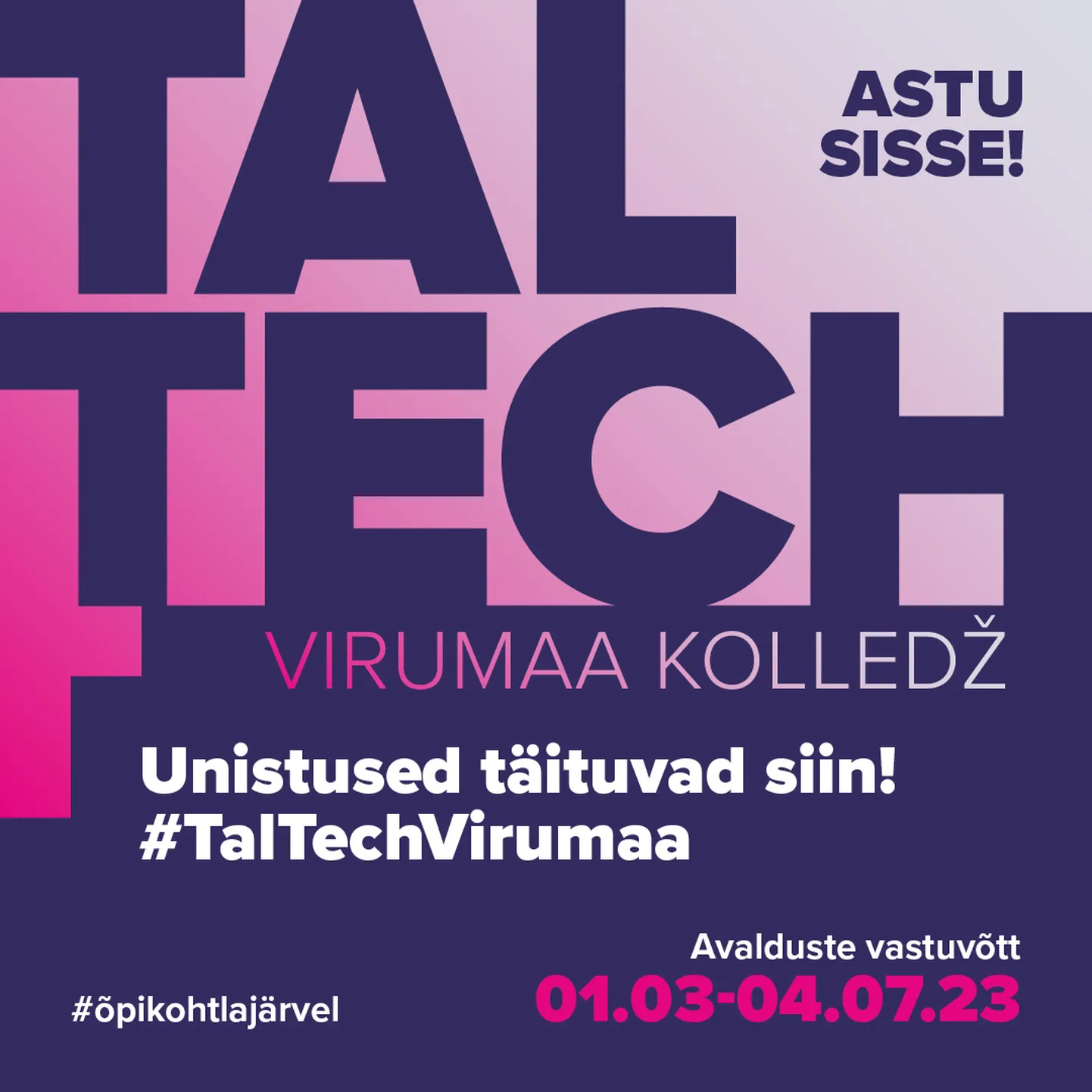 Virumaa kolledž ootab taas uusi õppureid