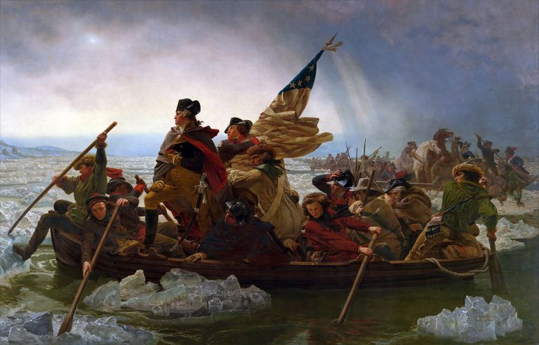 Džordžs Vašingtons un viņa karaspēks šķērso Delavēras upi 1776. gadā (glezna, 1851. gads)