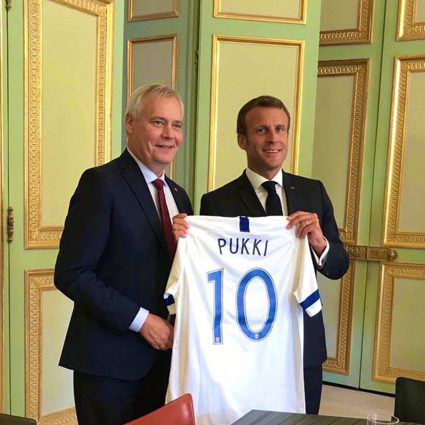 Antti Rinne ja Emmanuel Macron.