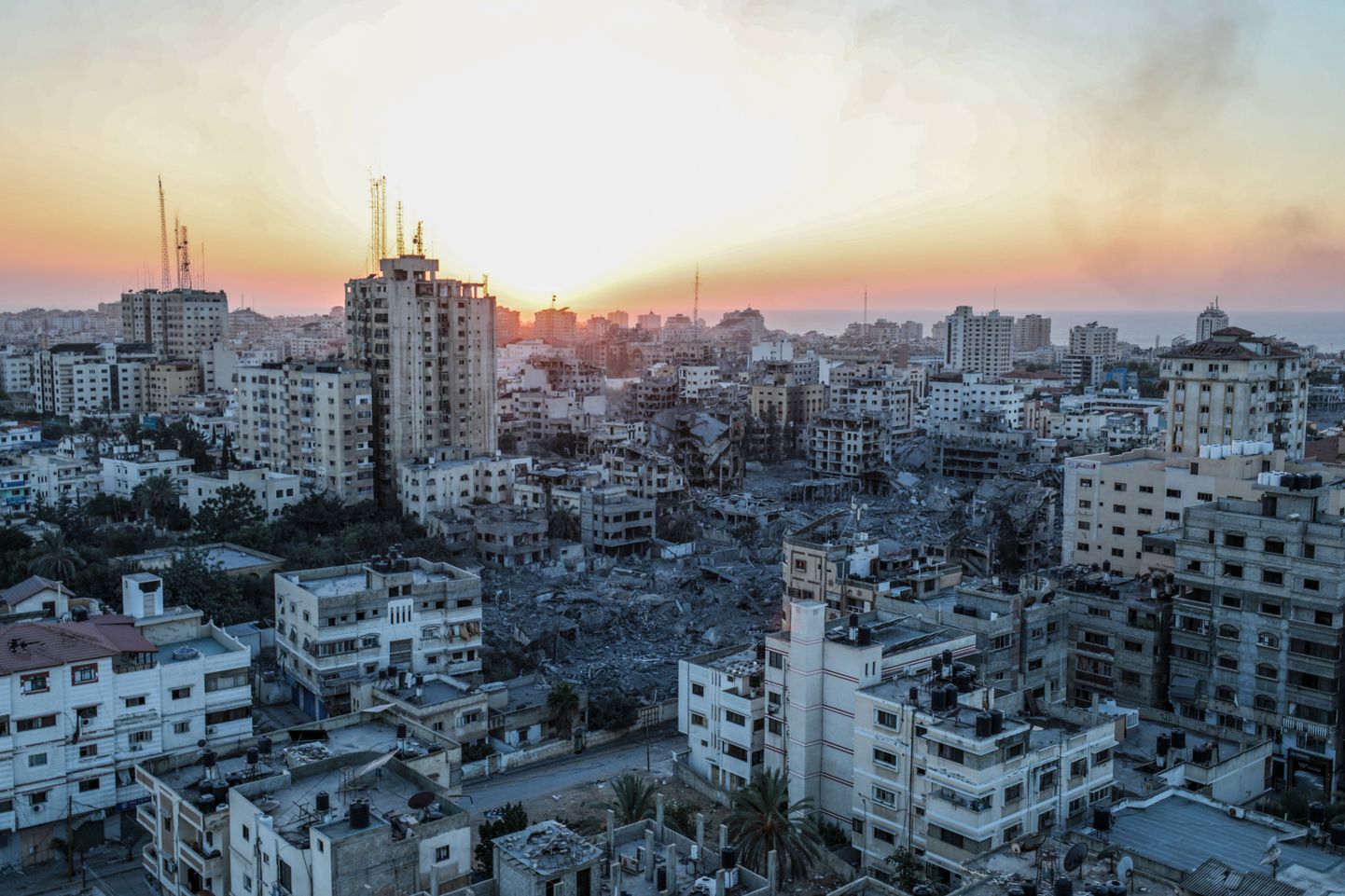Al Rimali linnaosa vaade Gazas 12. oktoobril 2023.