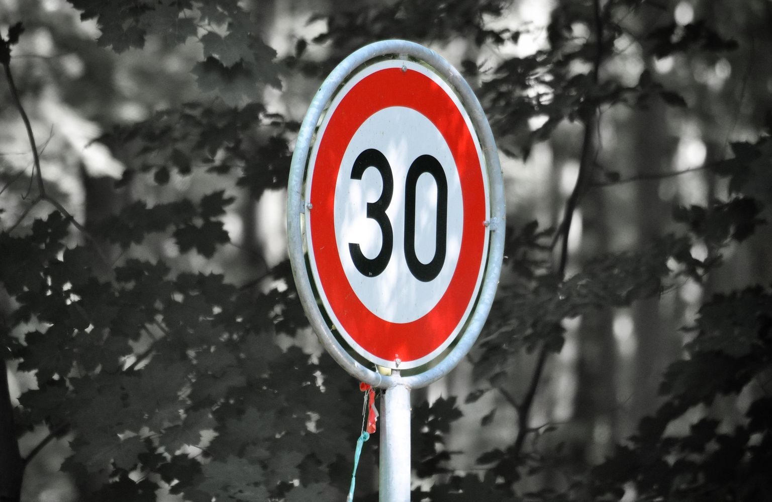30 km/h ātruma ierobežojuma zīme