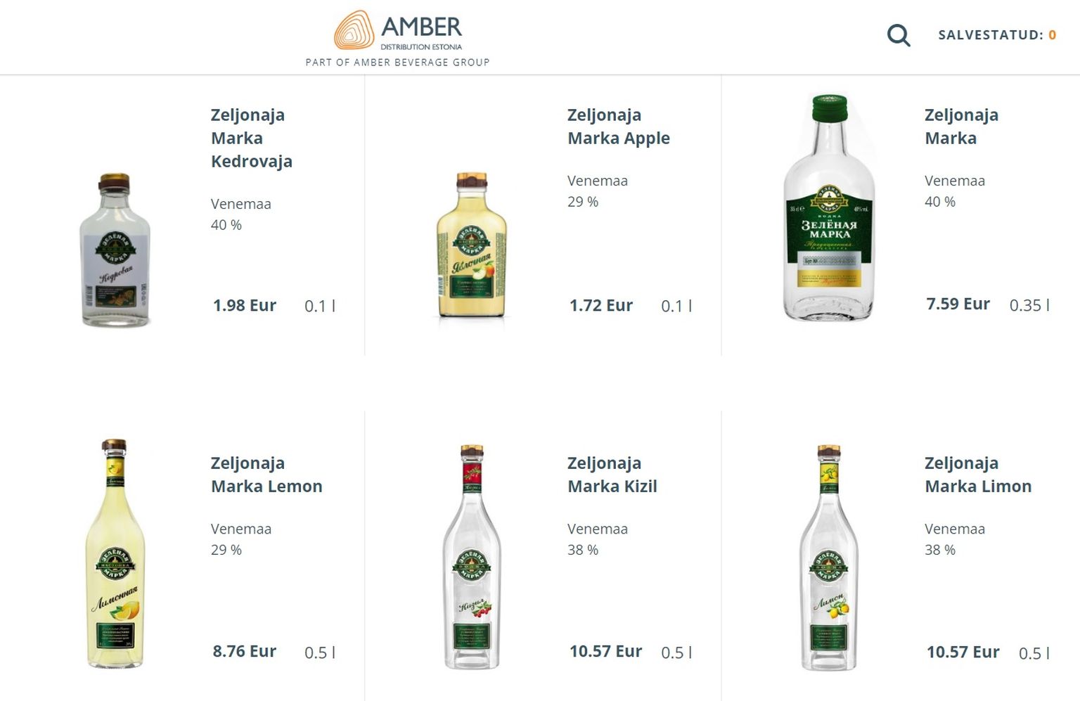 Amber Distribution Estonia veebipood.