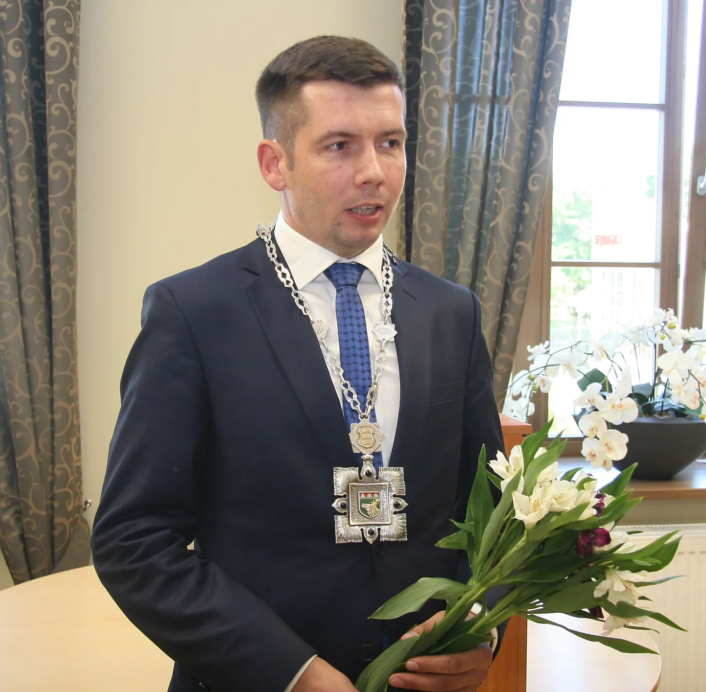 Волостной старейшина Йыхви Мартин Репинский.