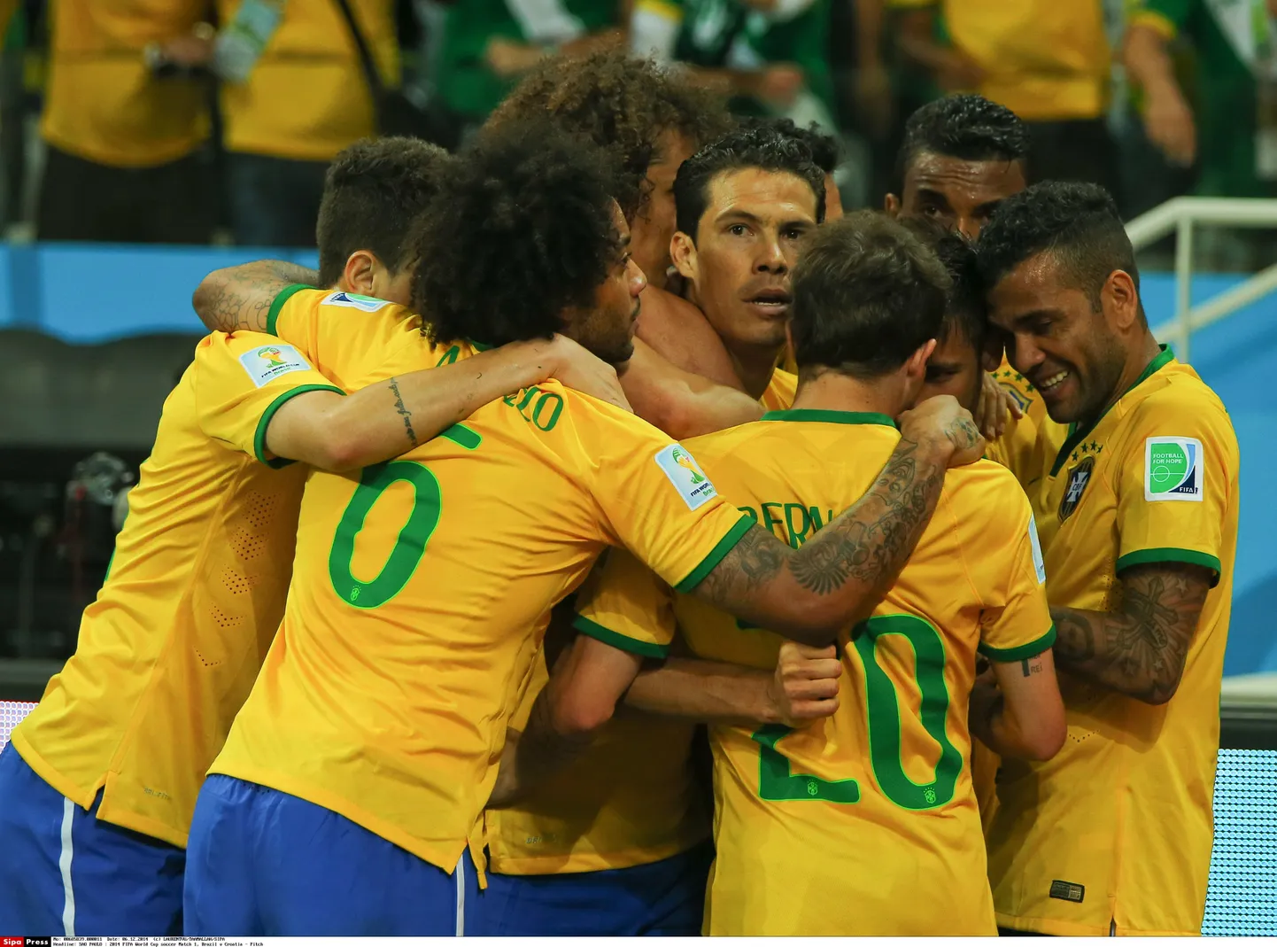 Футболисты сборной Бразилии.