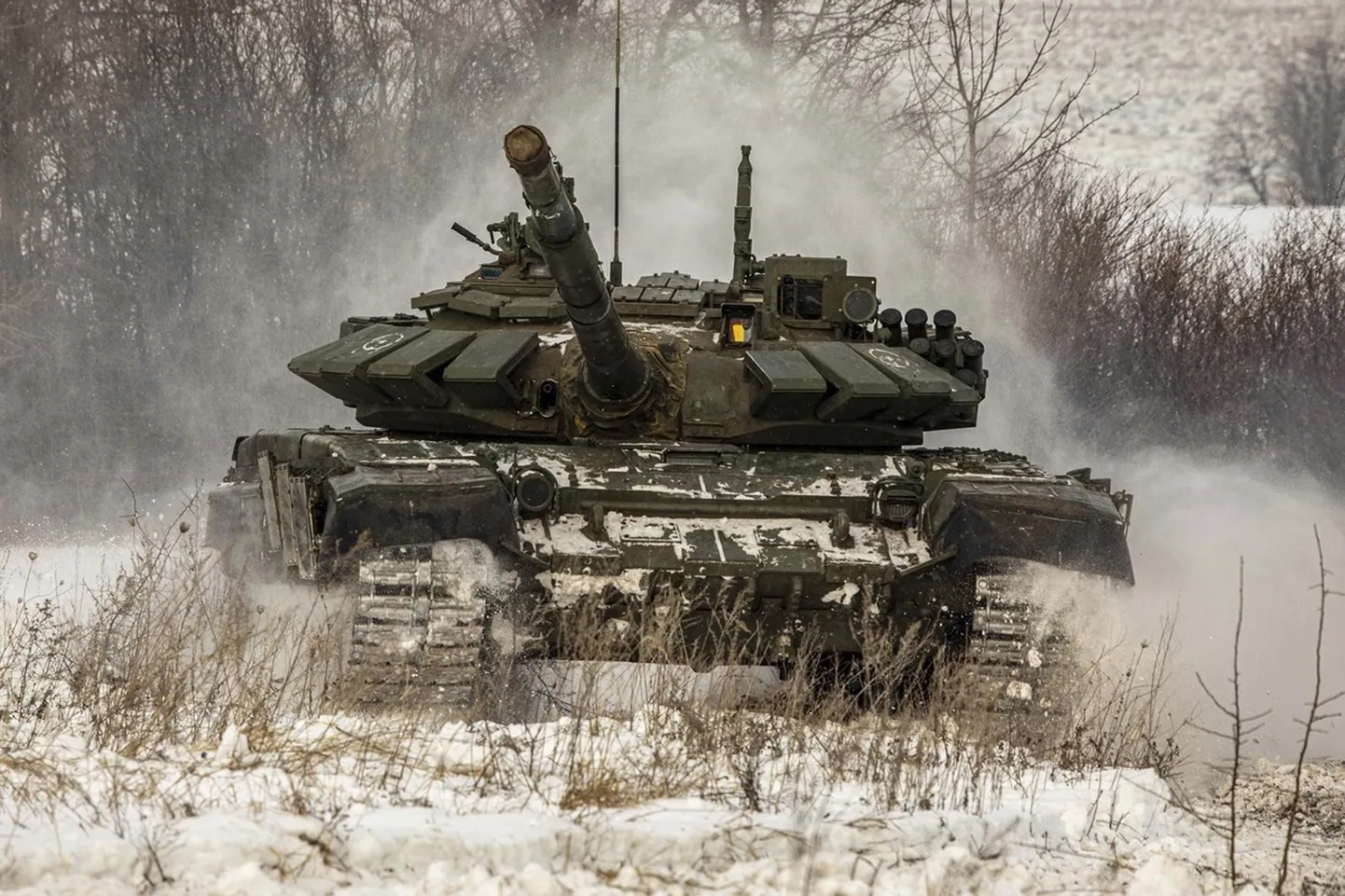 Vene tank täna õppustel Leningradi oblastis.
