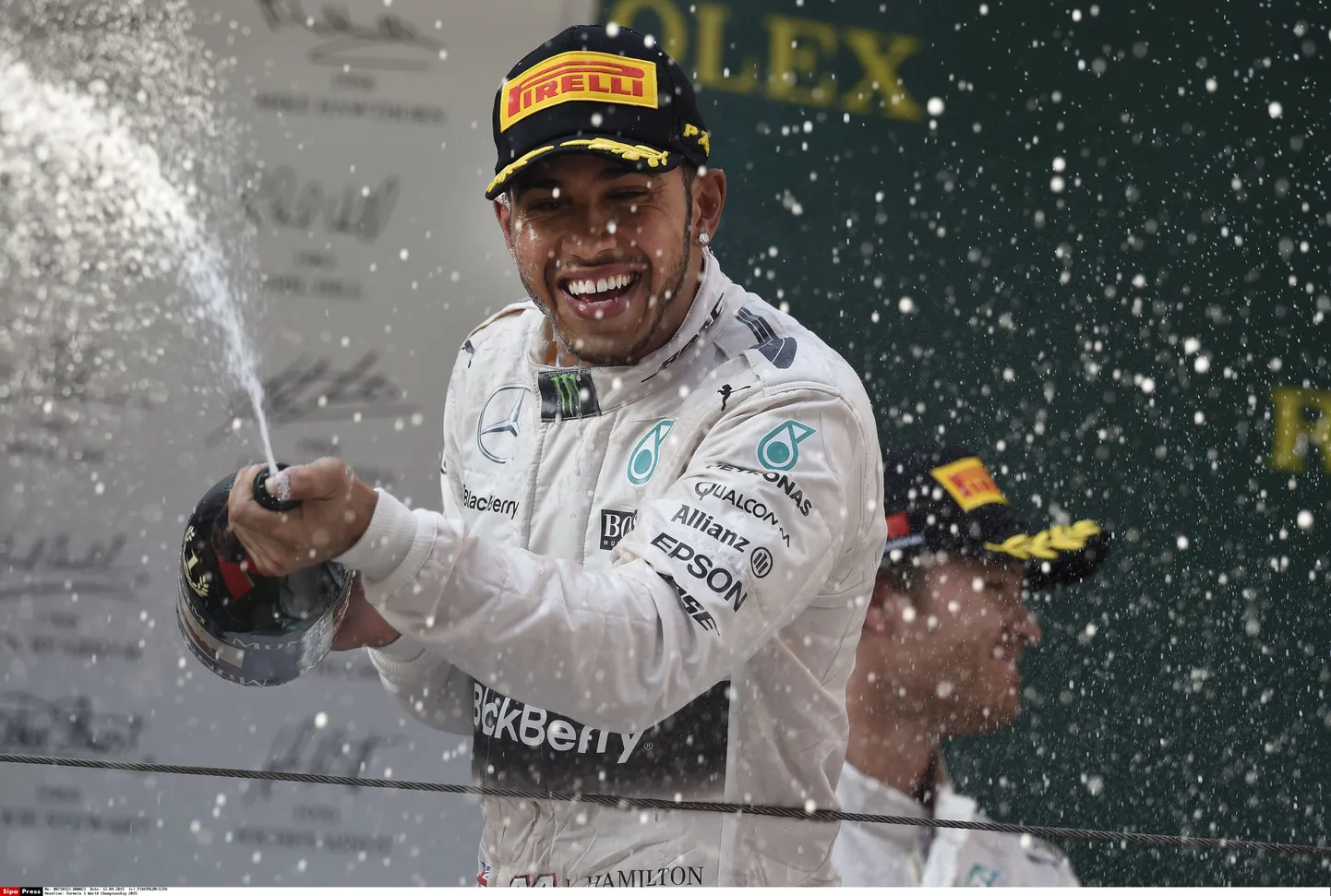 Lewis Hamilton šampanjat pritsimas