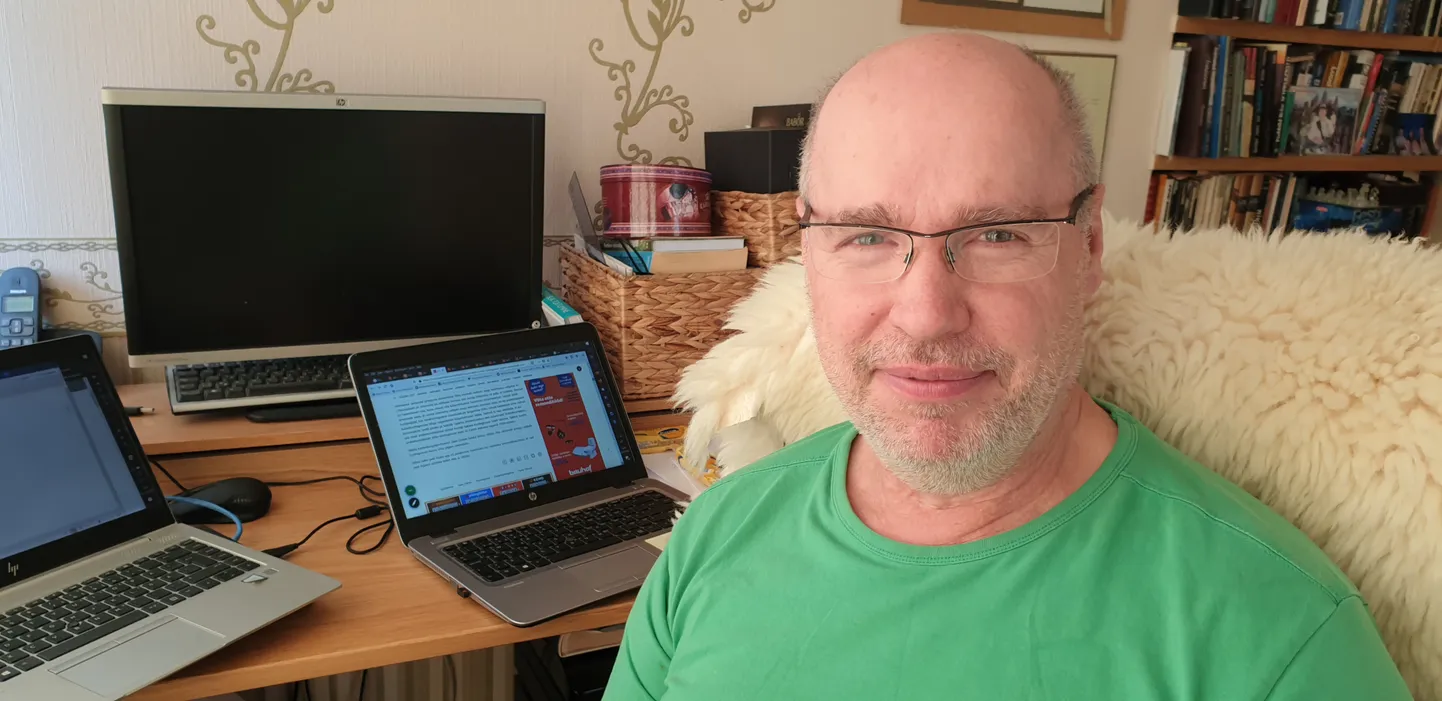 Kriminaalprofessor Jaan Ginter istub kodukontoris nagu suur osa inimestest praegu.