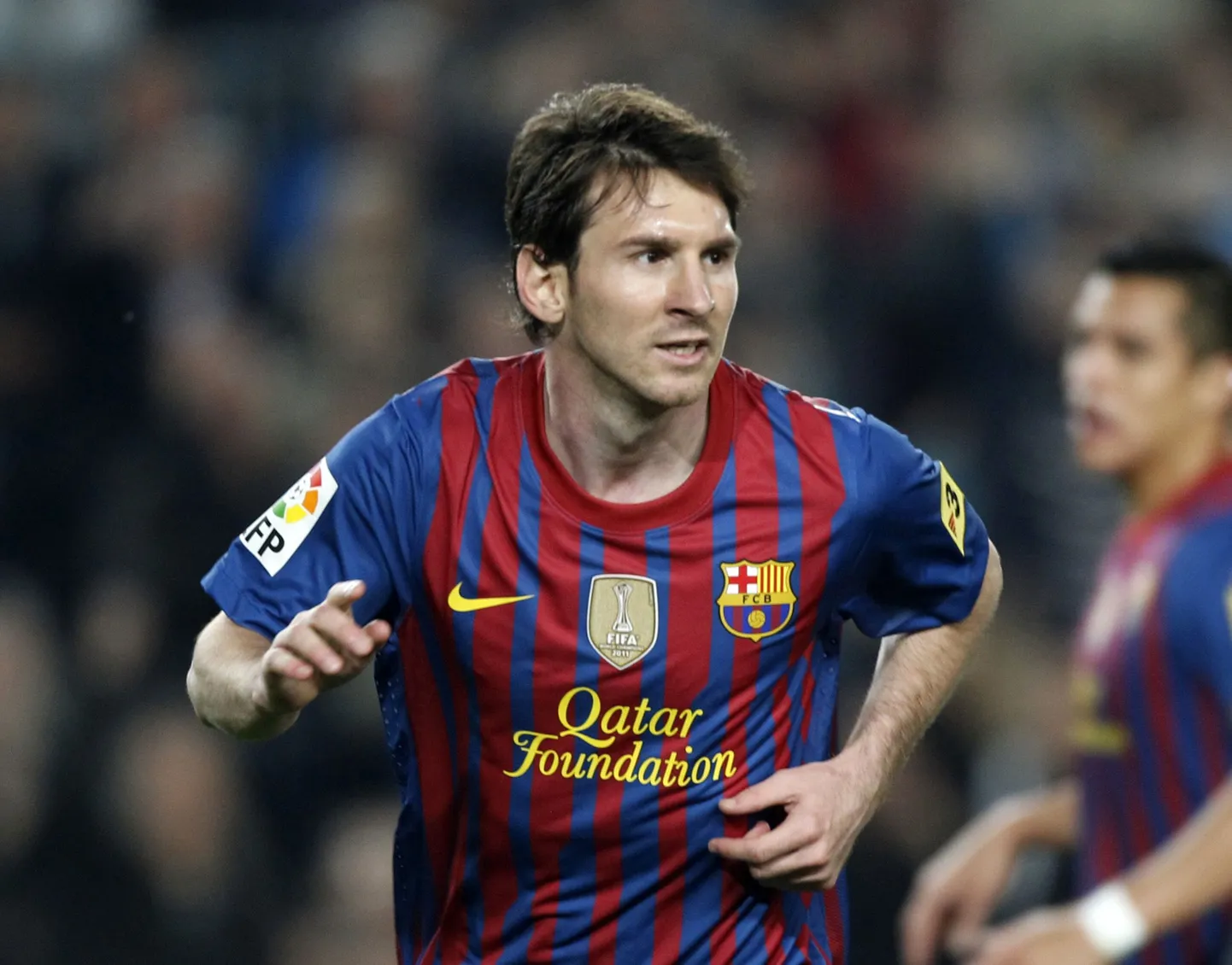FC Barcelona ründetäht Lionel Messi.