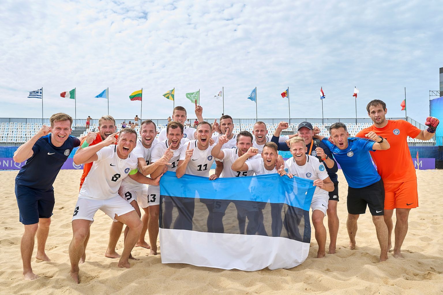 Сборная Эстонии по пляжному футболу.