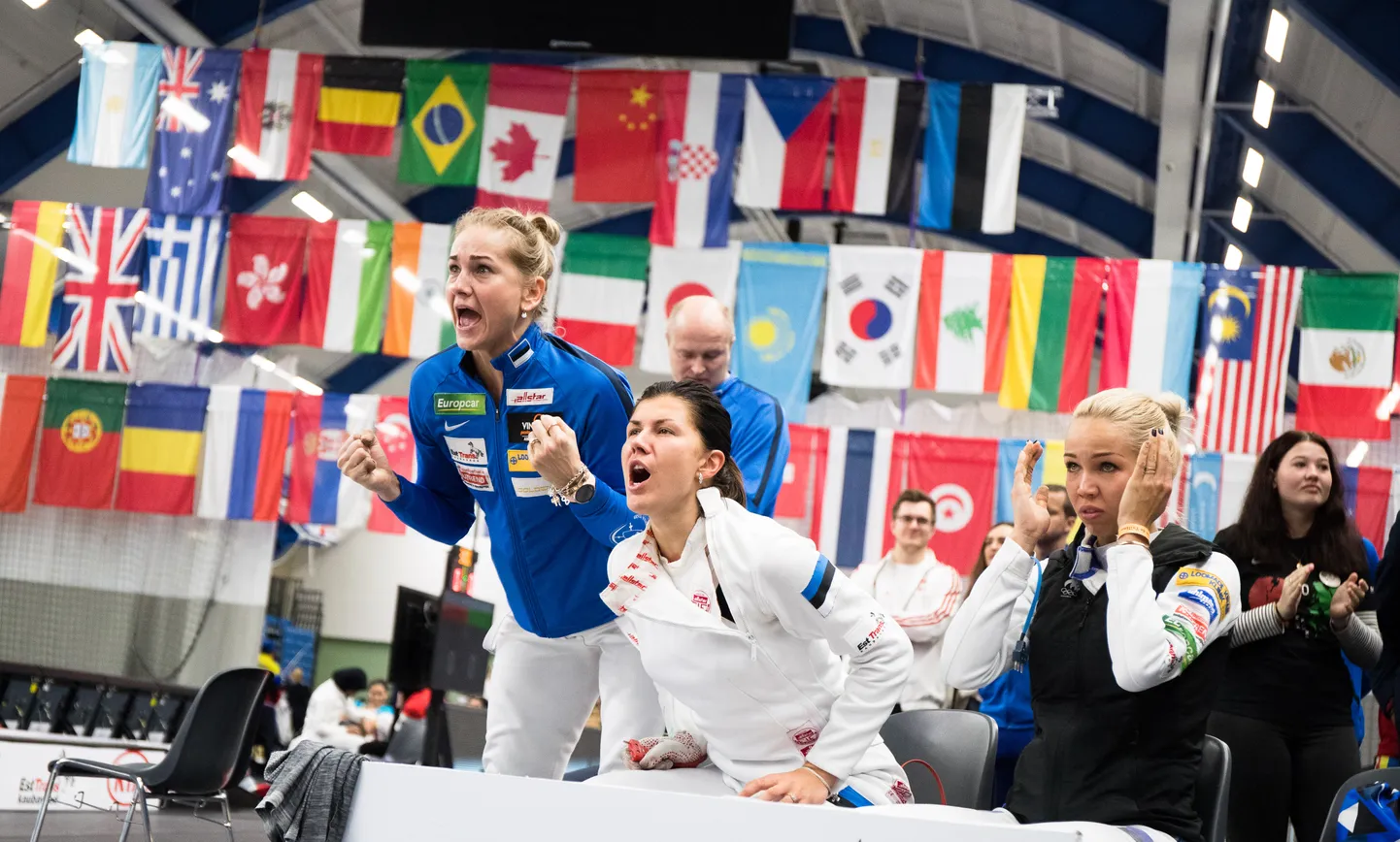 Tallinna Mõõk 2019. Eesti epeenaiskond koosseisus Katrina Lehis, Erika Kirpu, Julia Beljajeva ja Kristina Kuusk.