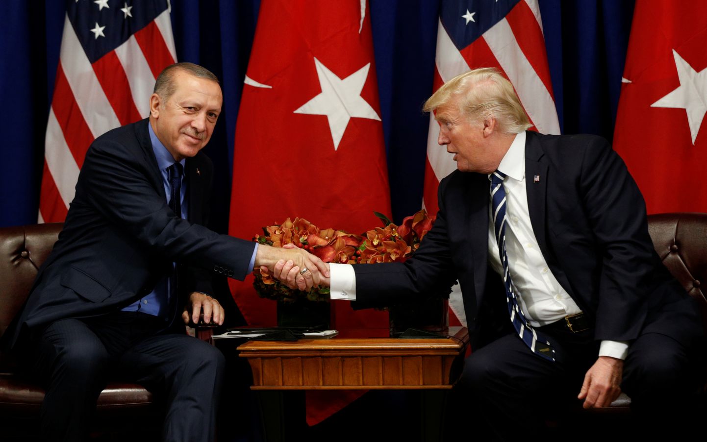 Recep Tayyip Erdogan (vasakul) ja Donald Trump.