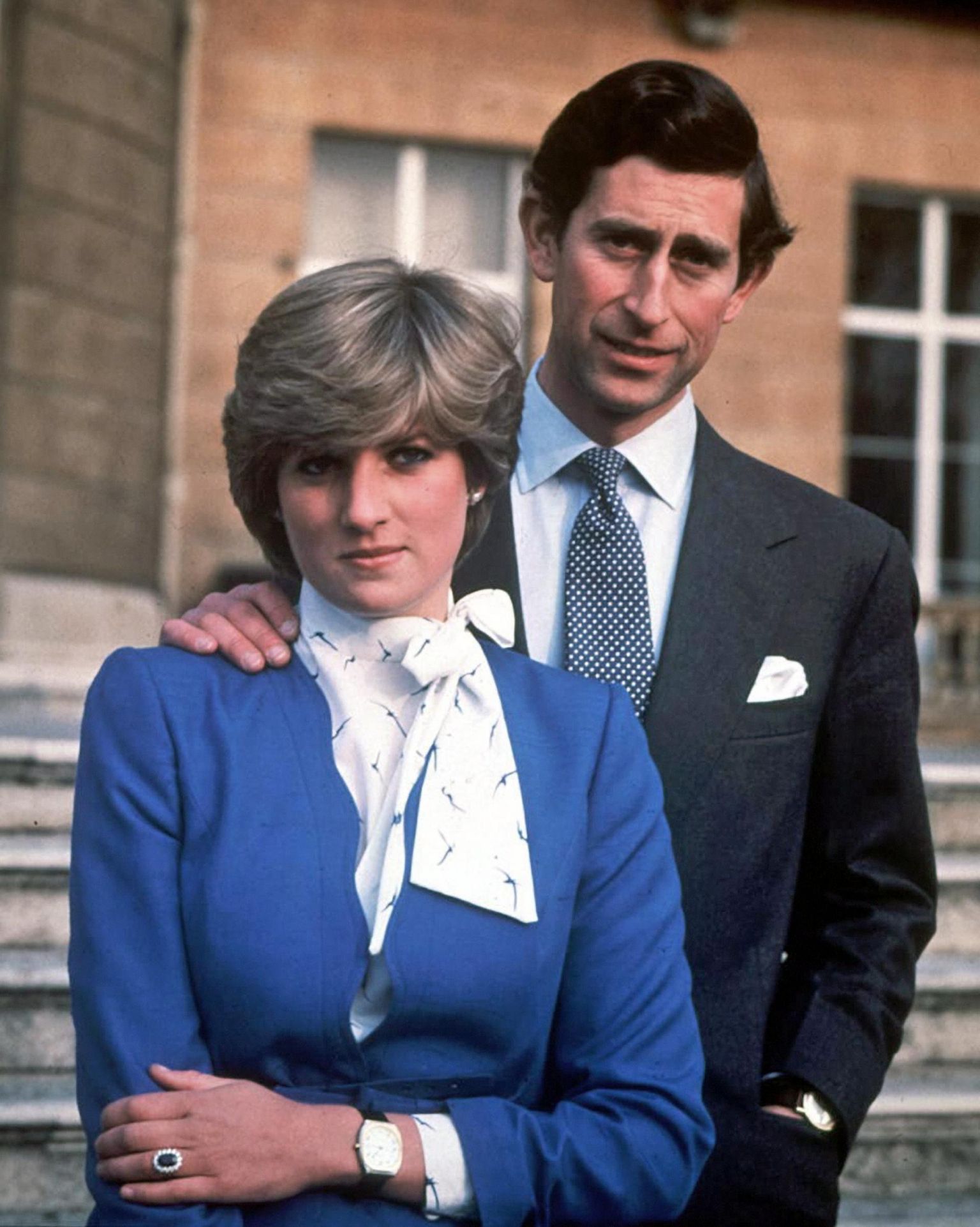 Diana Spencer ja Walesi prints Charles oma kihluspäeval 1981.