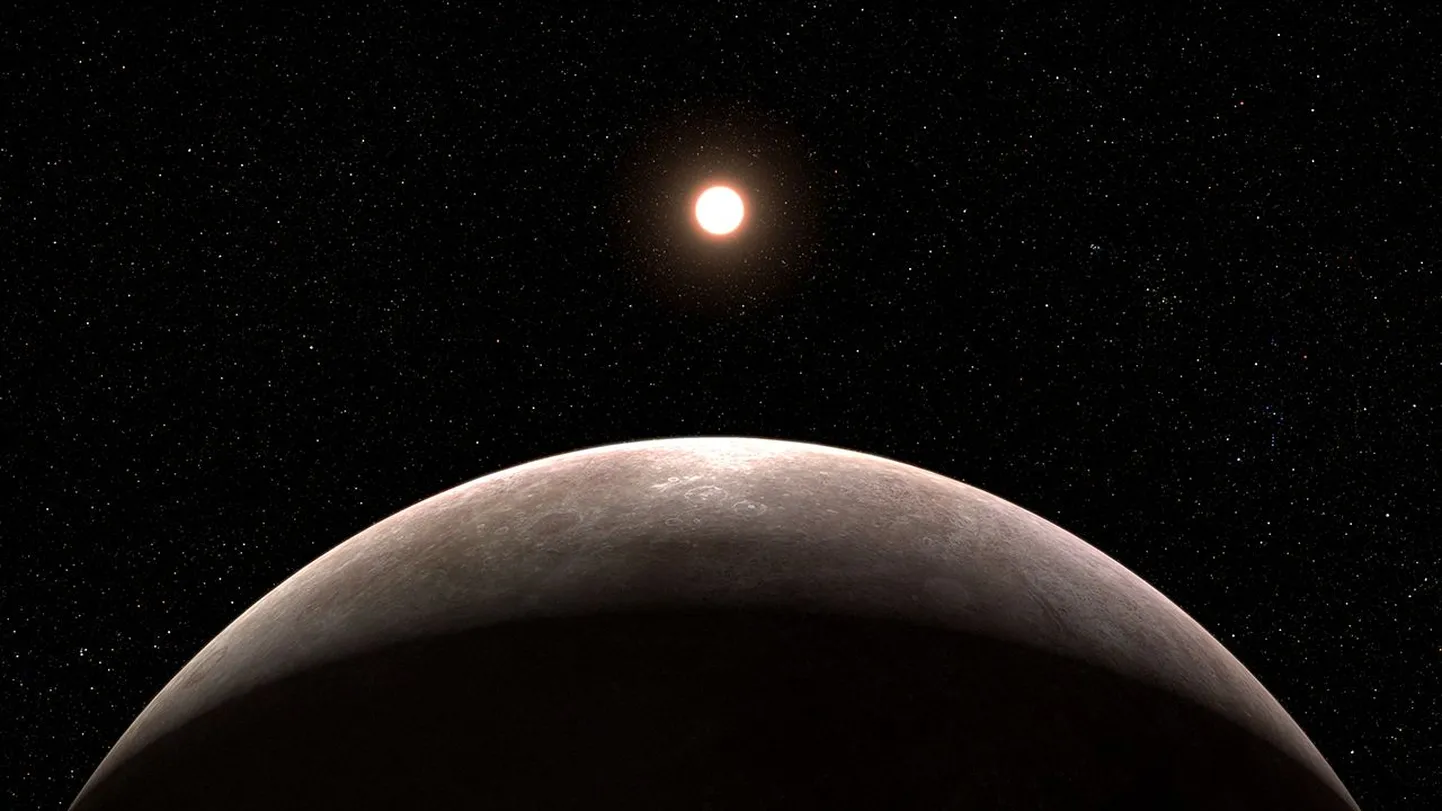Eksoplaneet LHS 475 b ja selle täht (pilt on illustratiivne). Ehkki James Webbi teleskoop avastas uue hiigelplaneedi ja pildistas seda, pole tegemist maailma esimese taolise fotoga, kuigi Google´i tehisintellekt niimoodi enesekindlalt väidab.
