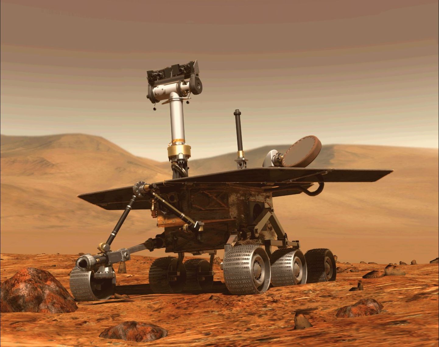 NASA arvutijoonistus Marsi-kulgur Opportunityst