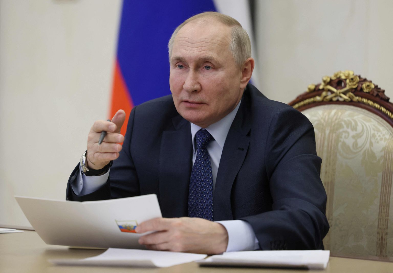 Venemaa president Vladimid Putin inimõigusnõukogu istungil.