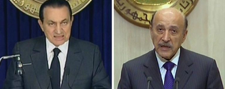 Valsts prezidents Hosni Mubaraks un viceprezidents Omars Suleimans 