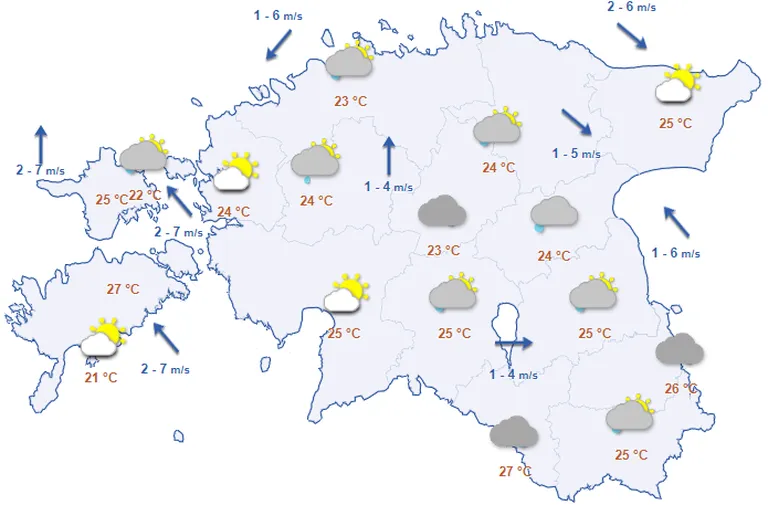 Ilm esmaspäeval