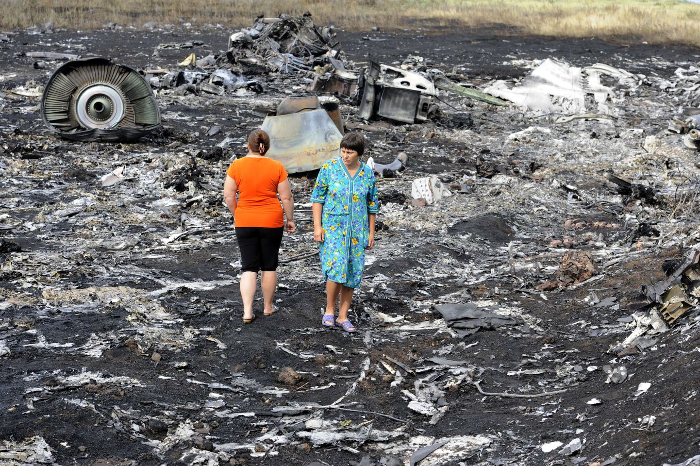 Malaysia Airlines'i lennu MH17 rusud Ida-Ukrainas. Foto tehtud 19. juulil 2014.