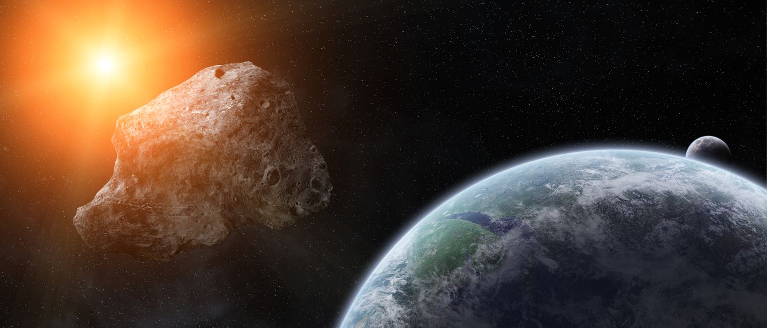 Asteroid ja Maa. pilt on illustreeriv