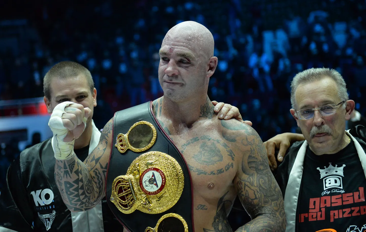 Lucas Browne pärast Ruslan Tšagajevi alistamist WBA meistrivööga.