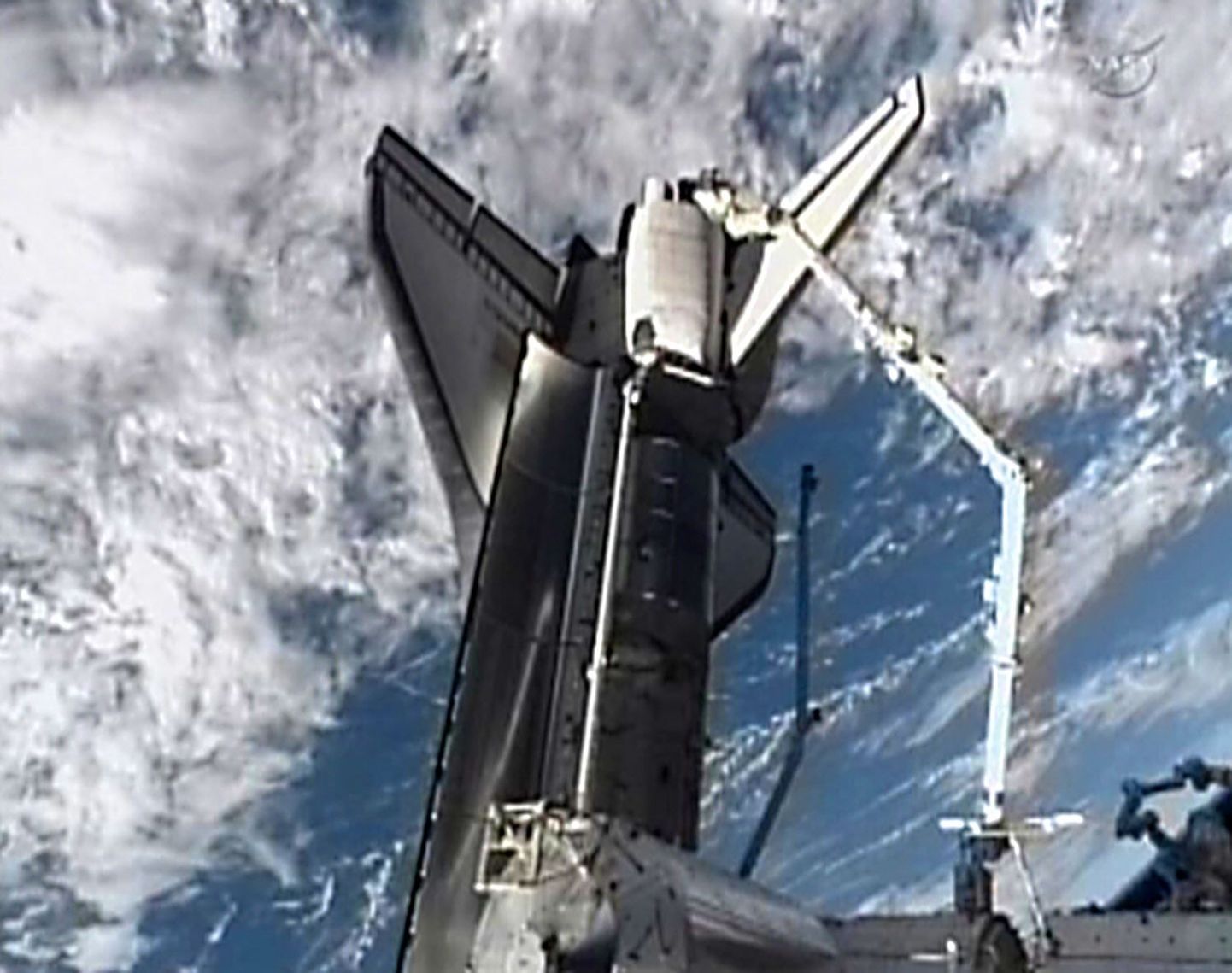Rahvusvahelise orbitaaljaamaga viimast korda põkkunud USA kosmosesüstik Atlantis.