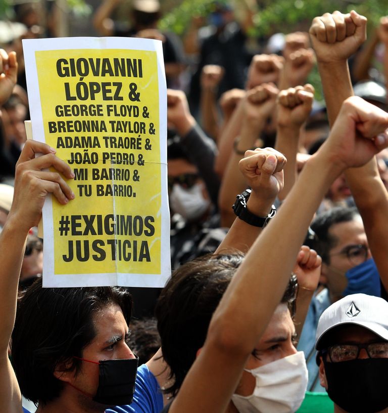 Politseivägivalla vastane protest Mehhikos Jalisco osariigis Guadalajaras
