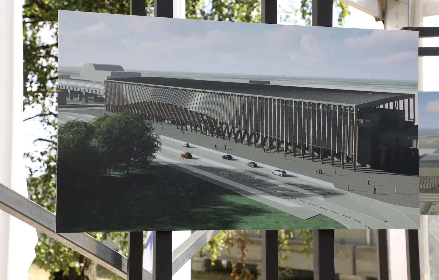 Dzelzceļa projekta "Rail Baltica" stacijas vizualizācija.