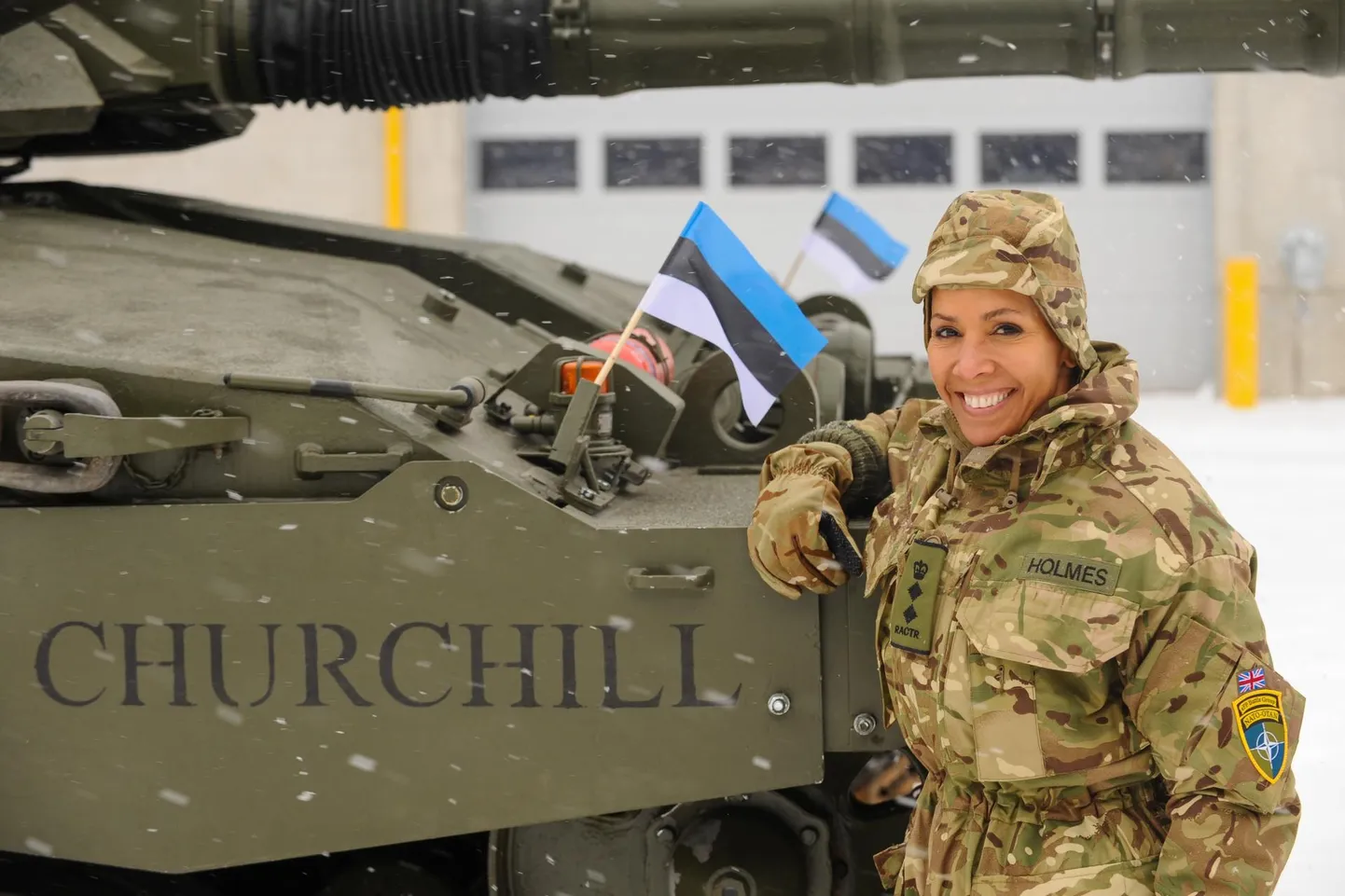 Briti armee soomuskorpuse aukolonel Kelly Holmes Tapal.