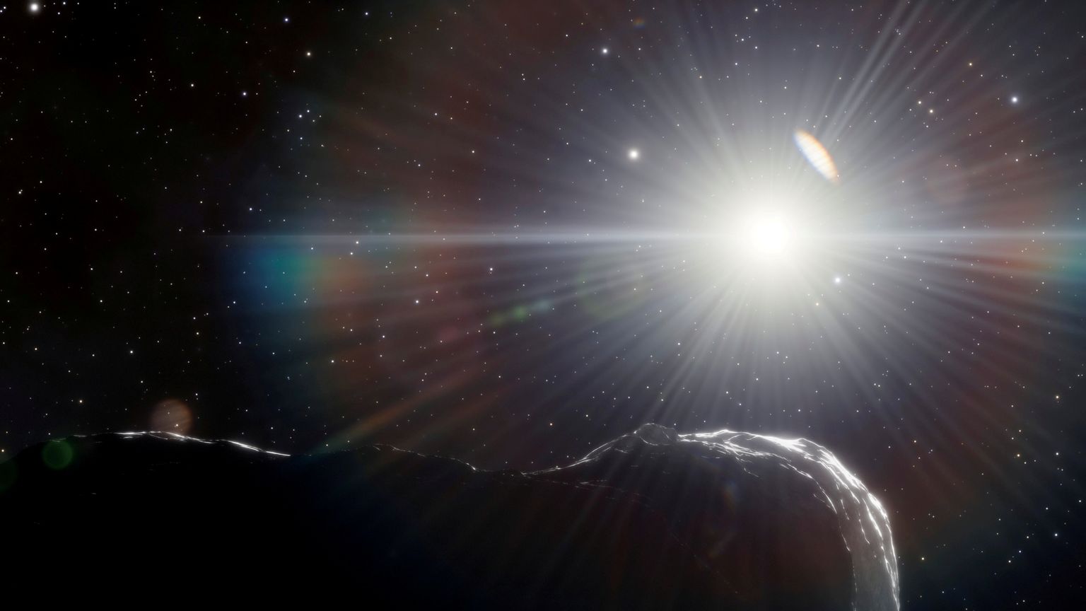Kunstniku nägemus asteroidist 2022 AP7.