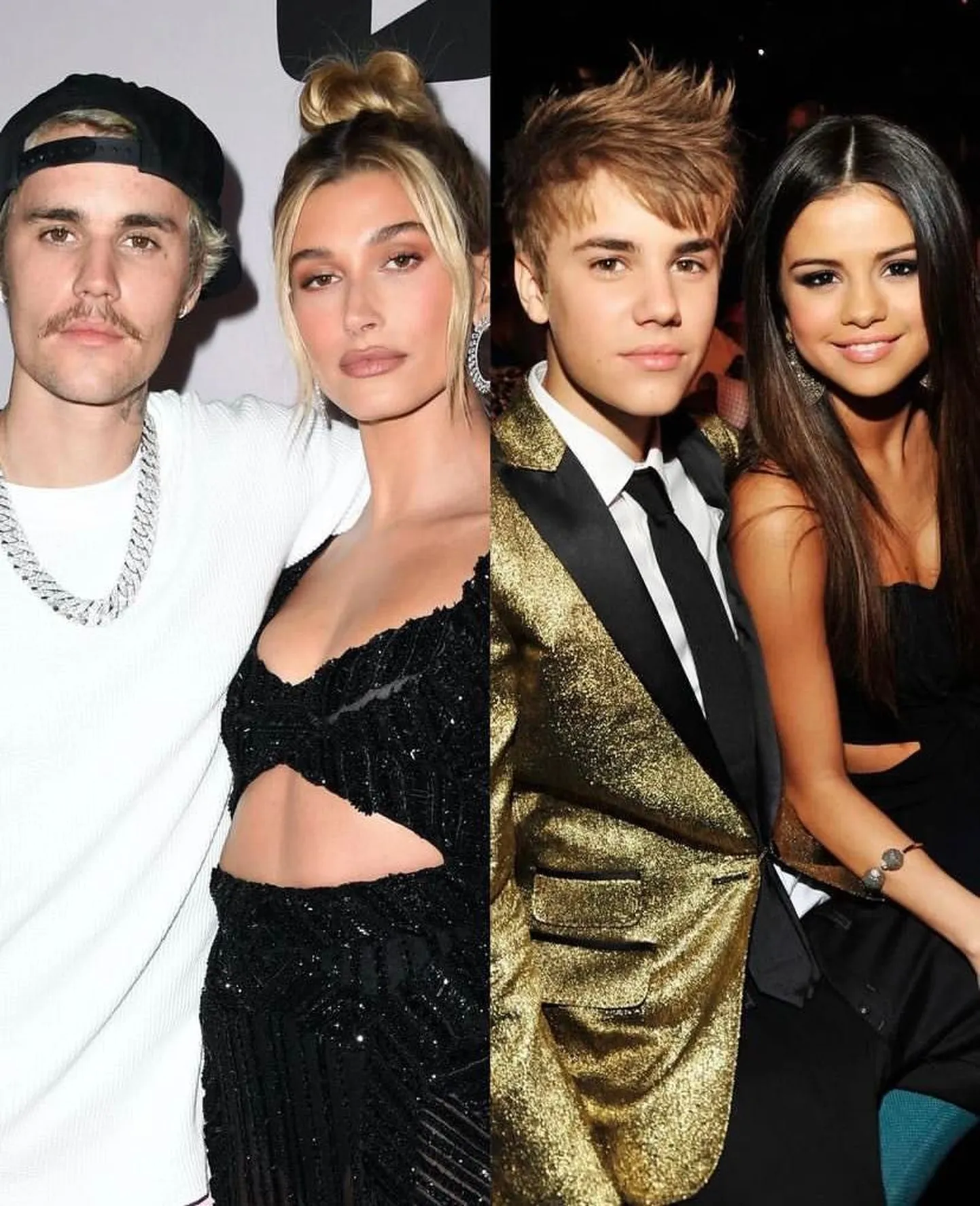 Justin Bieber, Hailey Bieber, Selena Gomez.