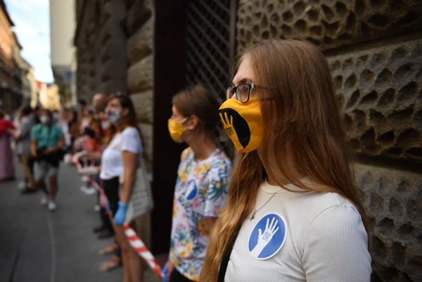 Акция протеста в Будапеште.