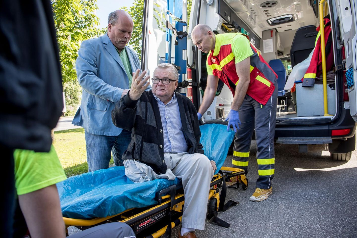 Kolmandal istungipäeval kutsus kohus kiirabi, mis viis Savisaare haiglasse. FOTO: Sander Ilvest