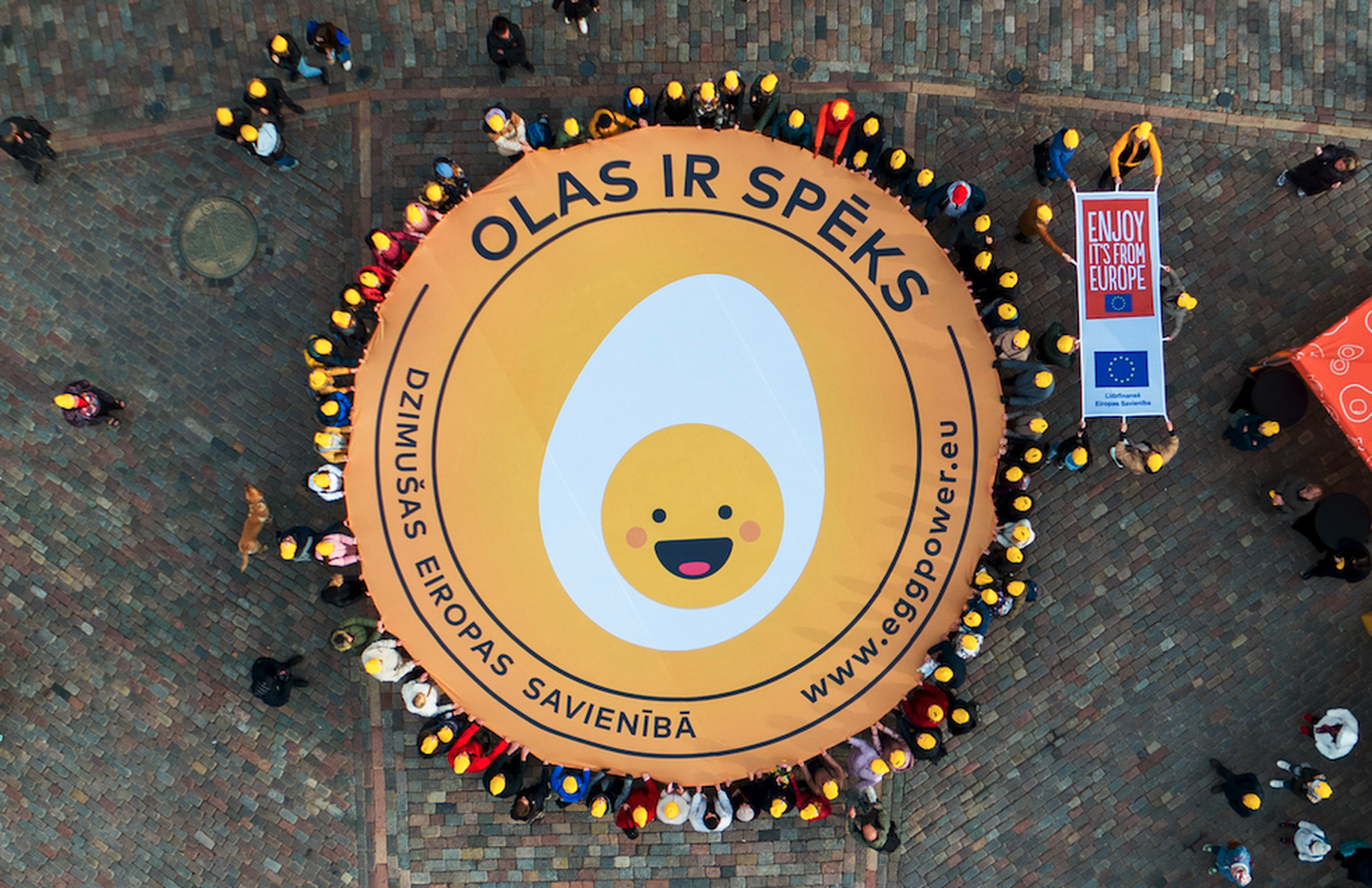 Флешмоб "Яйца - это сила!" на Домской площади