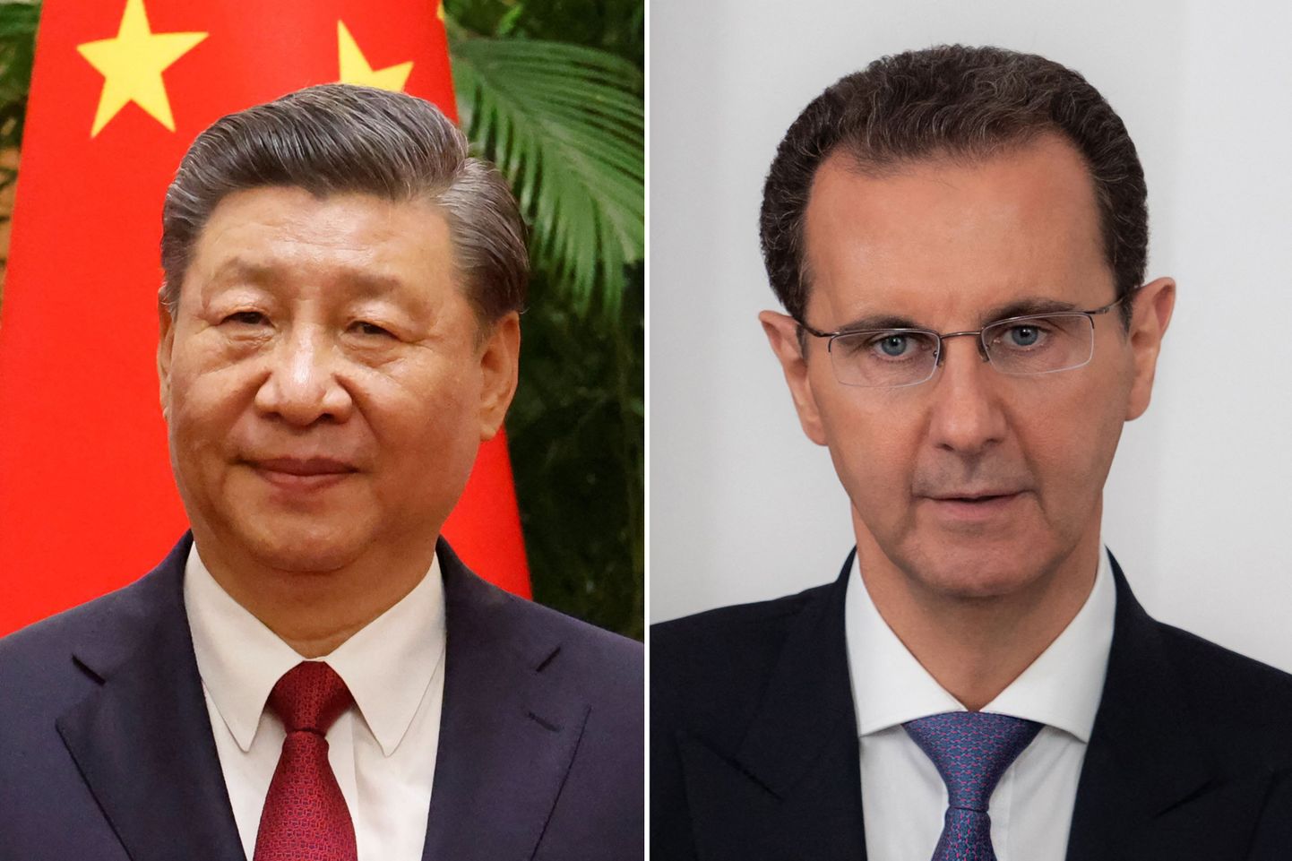 Hiina president Xi Jinping ja Süüria riigipea Bashar al-Assad.