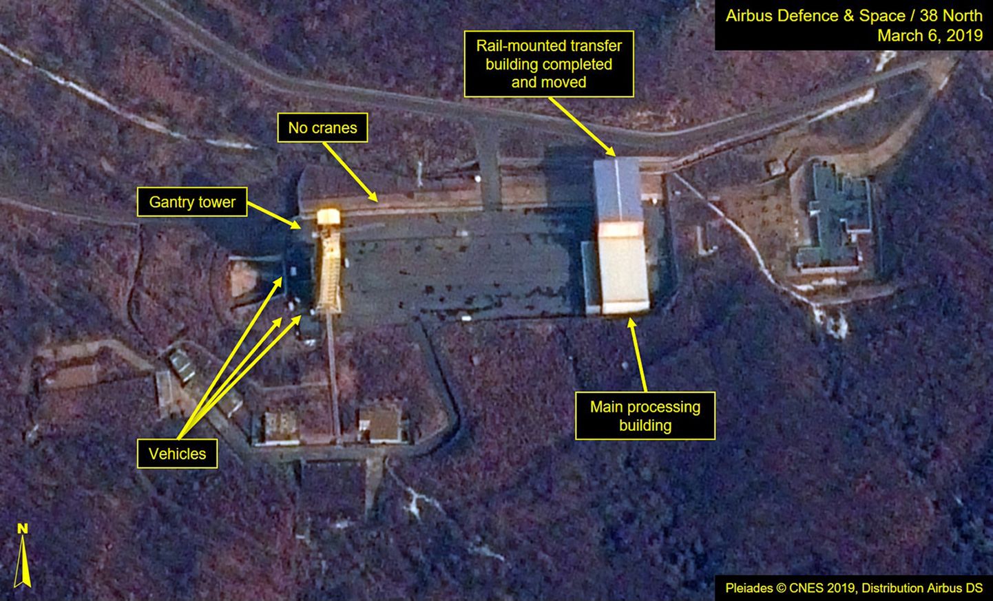 Satelliitfoto Sohae raketikompleksist.