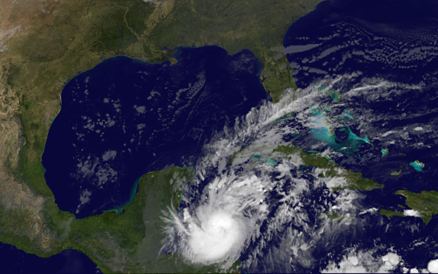 Satelliitfoto orkaanist Rina.