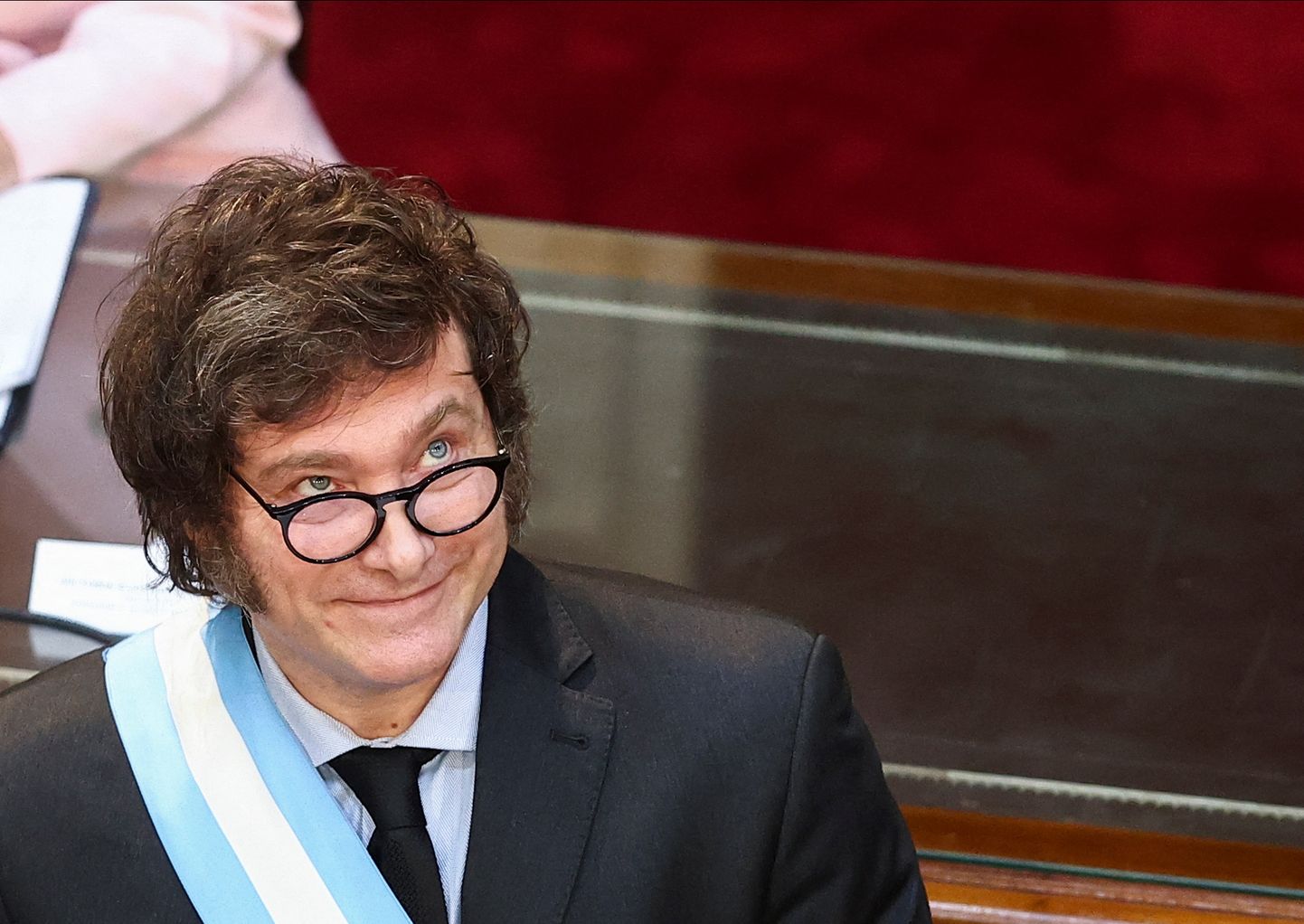 Argentina president Javier Milei parlamendis kõnet pidamas. 1. märts 2024.