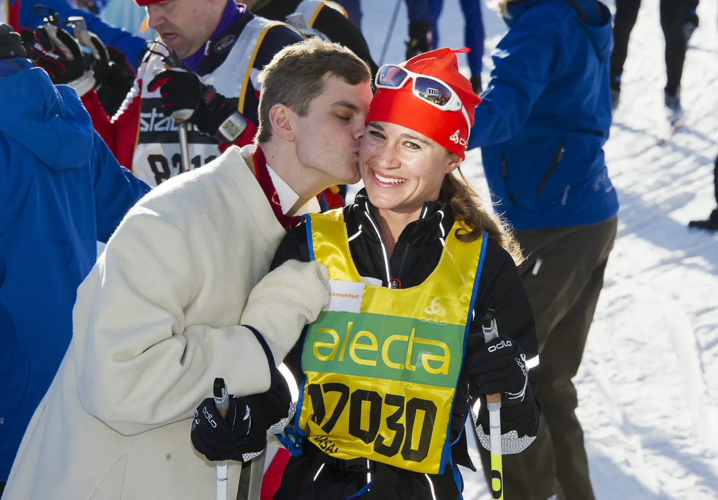 Pippa Middleton Vasaloppeti suusamaratonil.