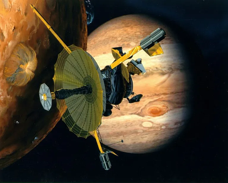 Jupitera zonde "Galileo" mākslinieka interpretācijā.