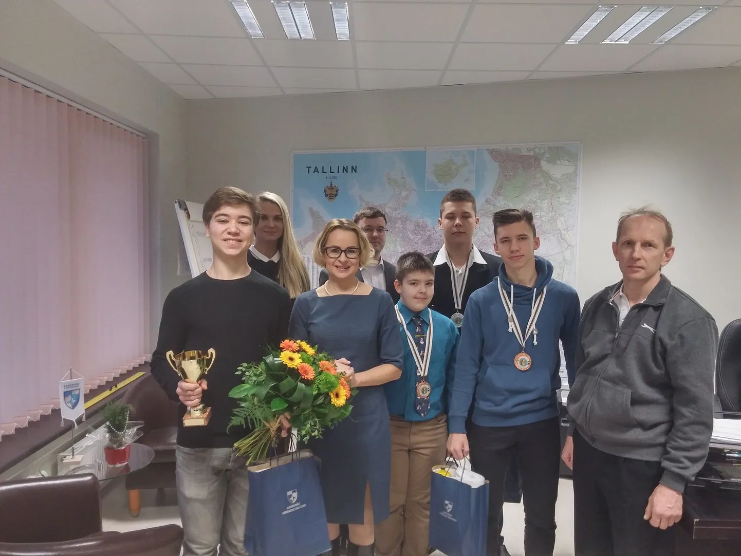 В Ласнамяэ чествовали чемпионов.