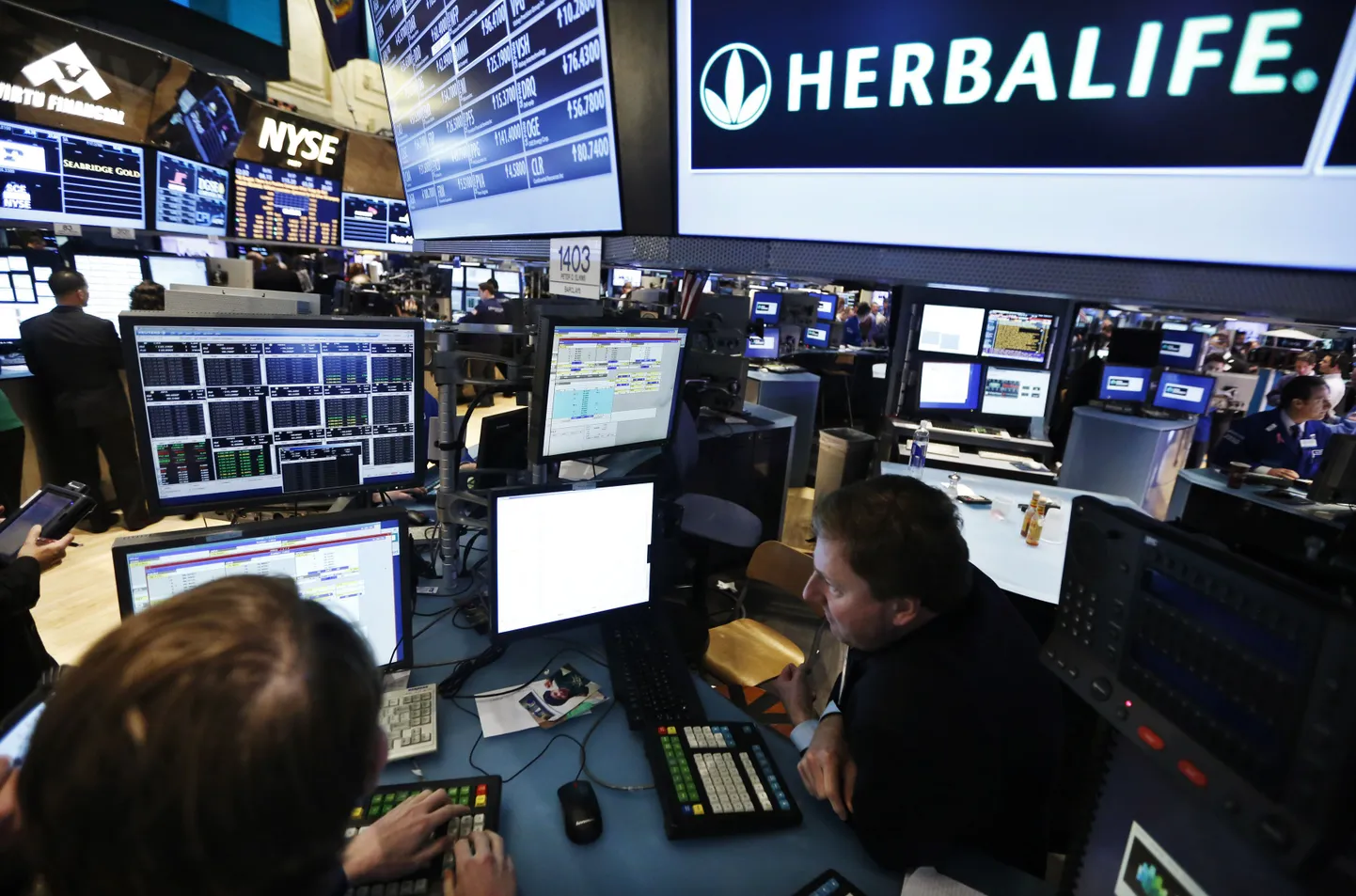 Kauplemine Herbalife'i aktsiatega New Yorgi börsil.