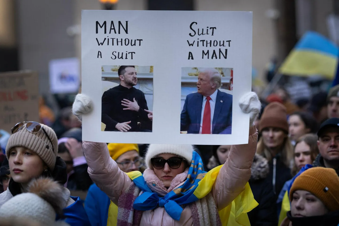 Meeleavaldus Ukraina toetuseks Chicagos.