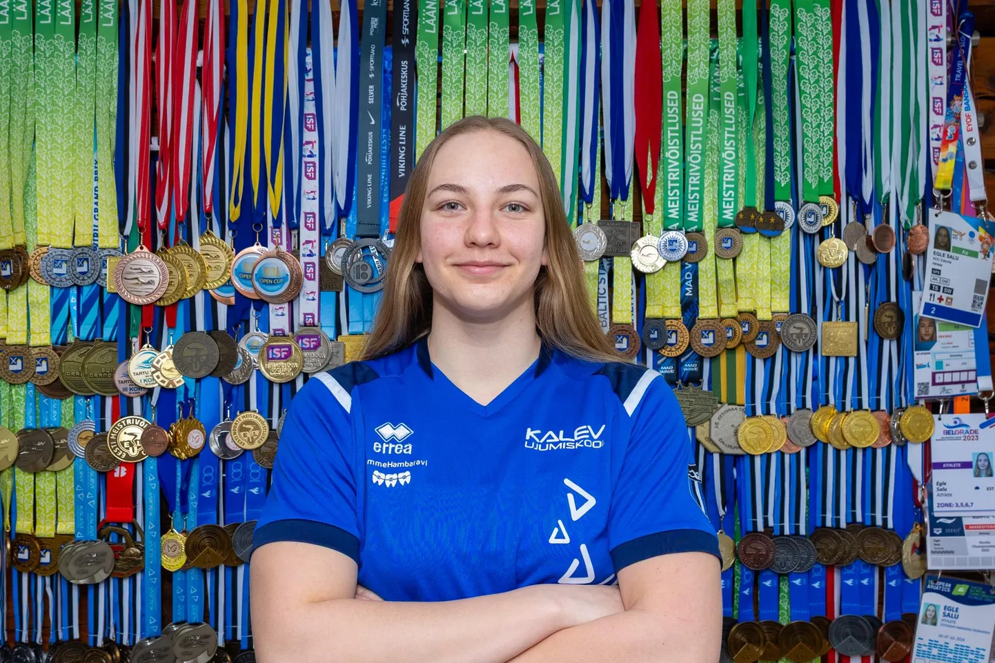 Egle Salul on kodus seinatäis medaleid.